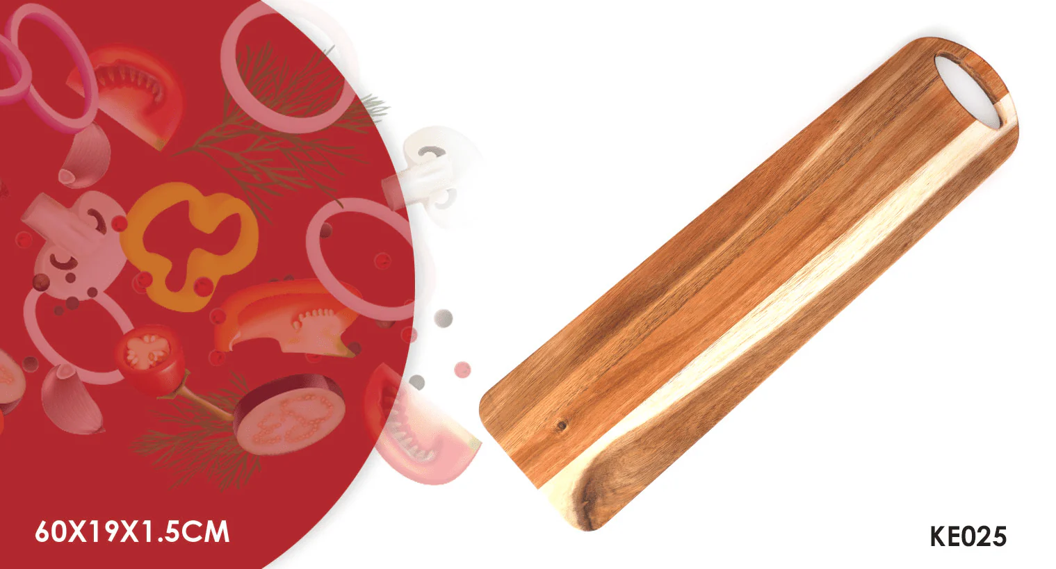 Rectangular Acacia Wood Cutting Board - Image 2