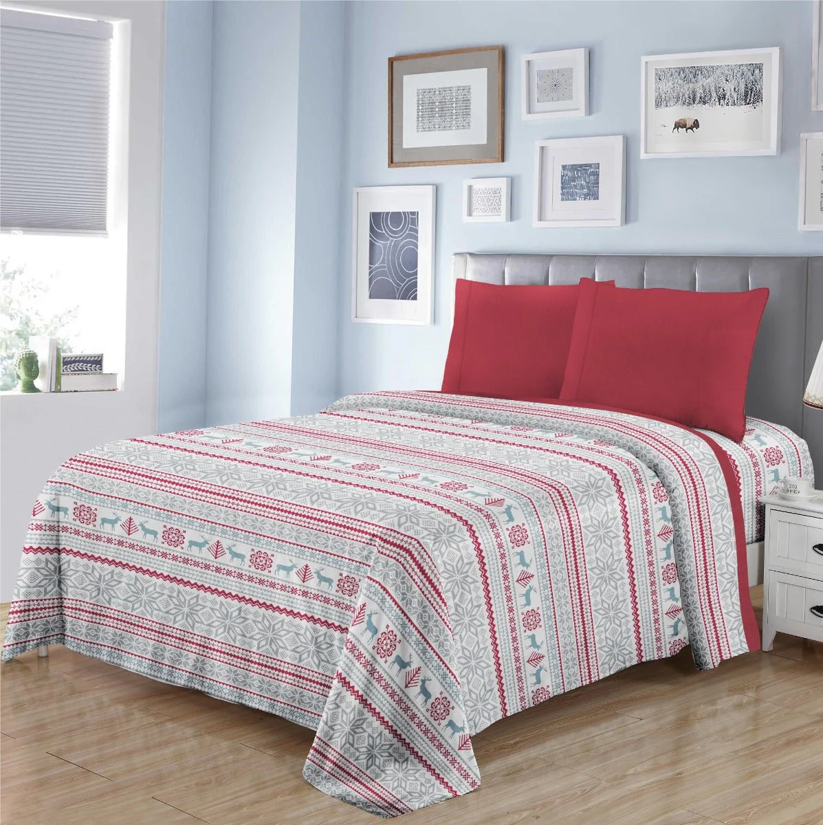Rustic Cabin - Winter Wonderland Microfleece Sheet Set - Image 2