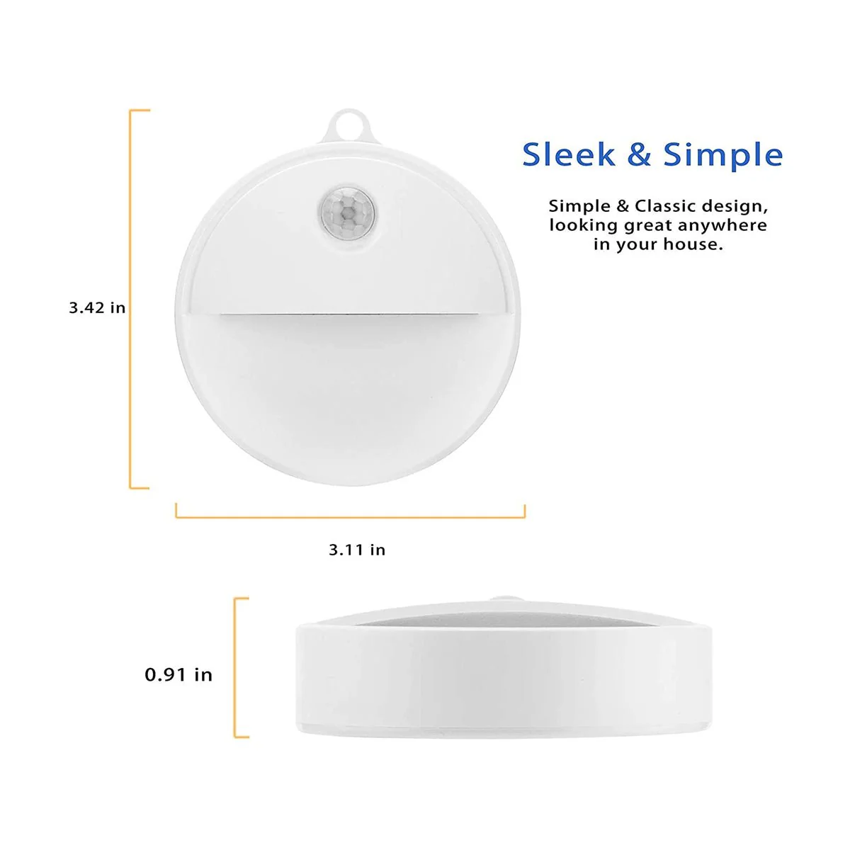Set of 2 Round Infrared Sensor Half Shade Lamps