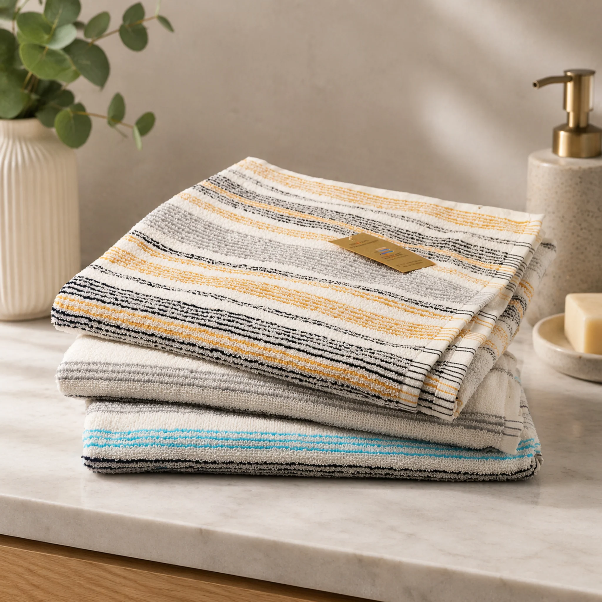 Striped Cotton Towels