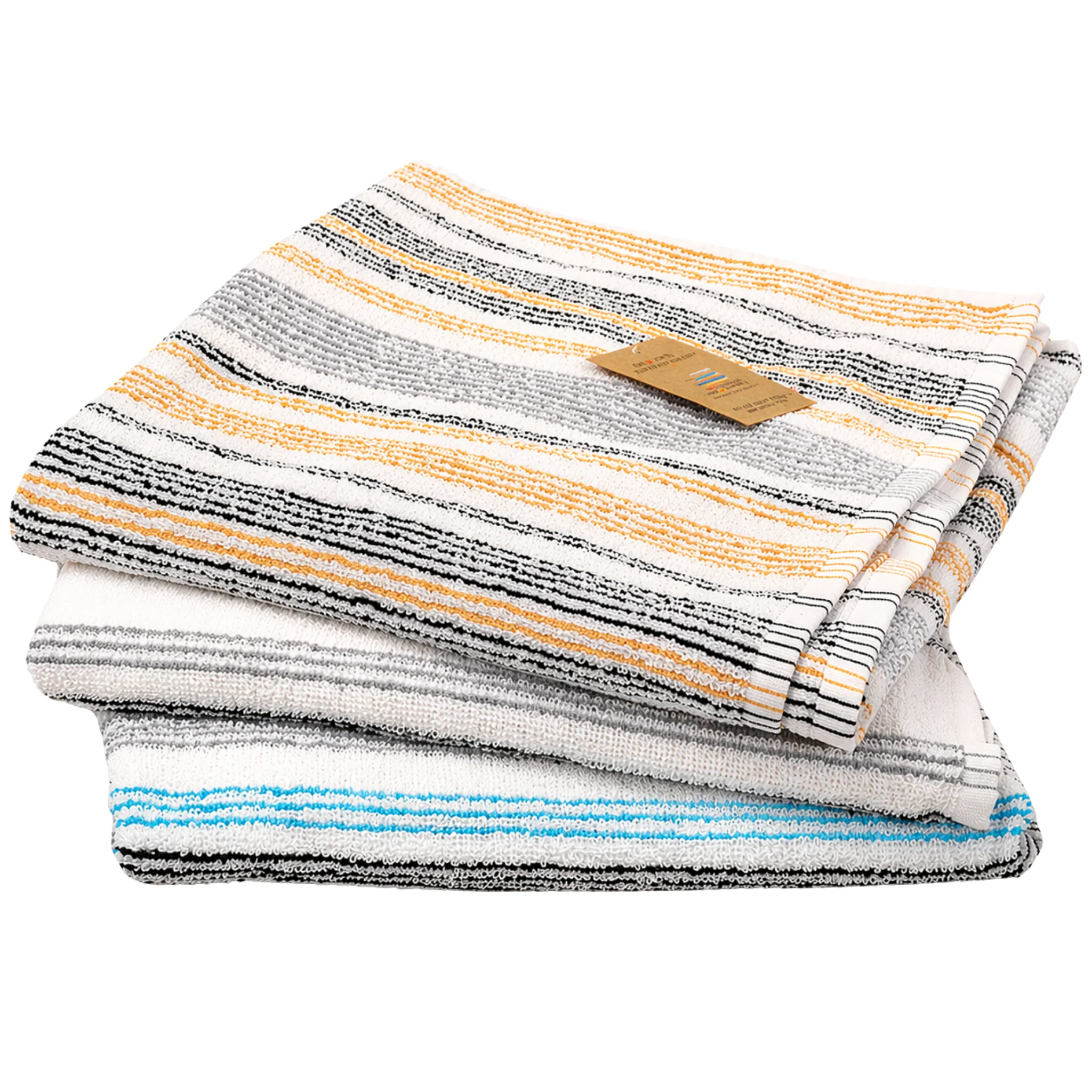 Striped Cotton Towels - Image 2