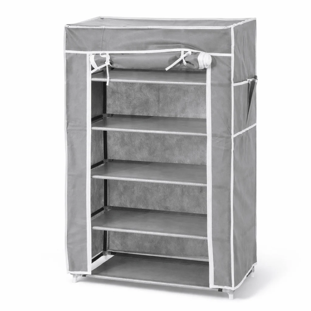 Studio 707- Grey 6-tier Shoe Organizer With Cover