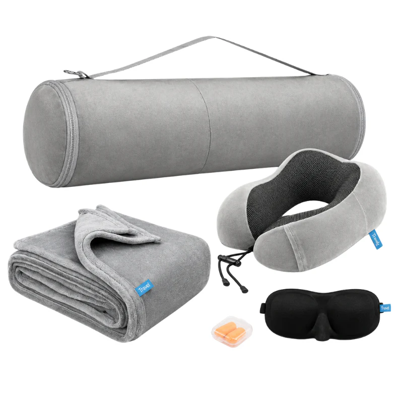 Travel Pillow and Blanket Set