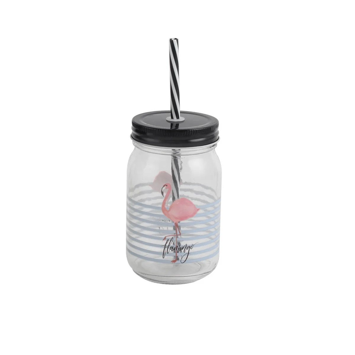 Tropical Birds Drinking Jar With Straw - Image 4