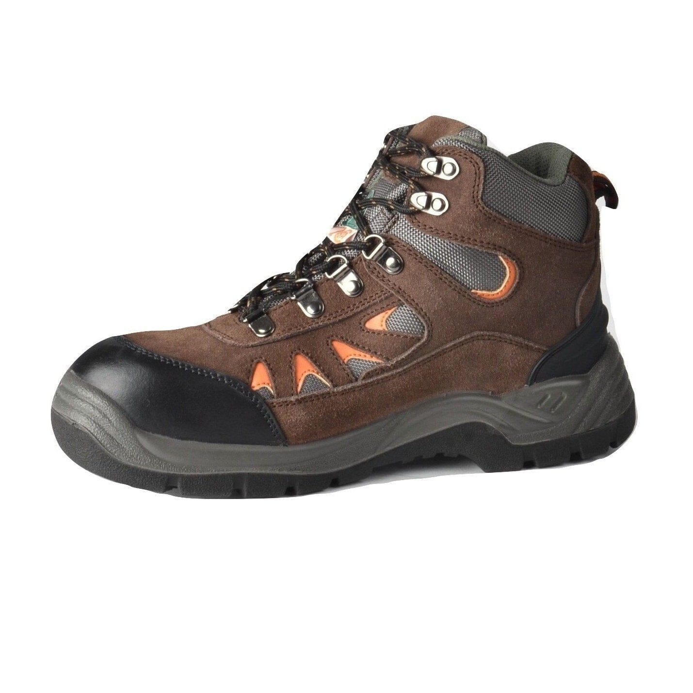 Tuff & Durable® - High Cut Work Shoes with Steel Toe & Plate | Brown-9