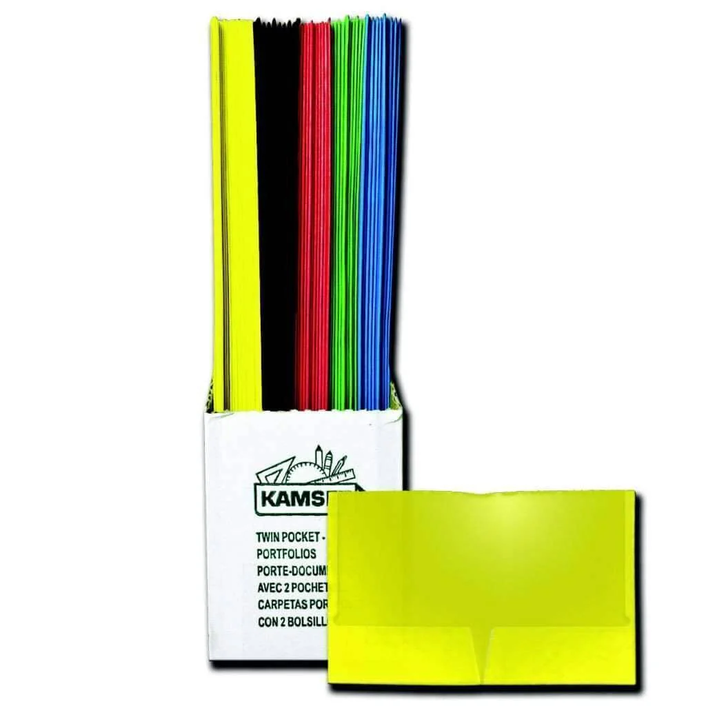 Twin Pocket Plastic Portfolio 50pc
