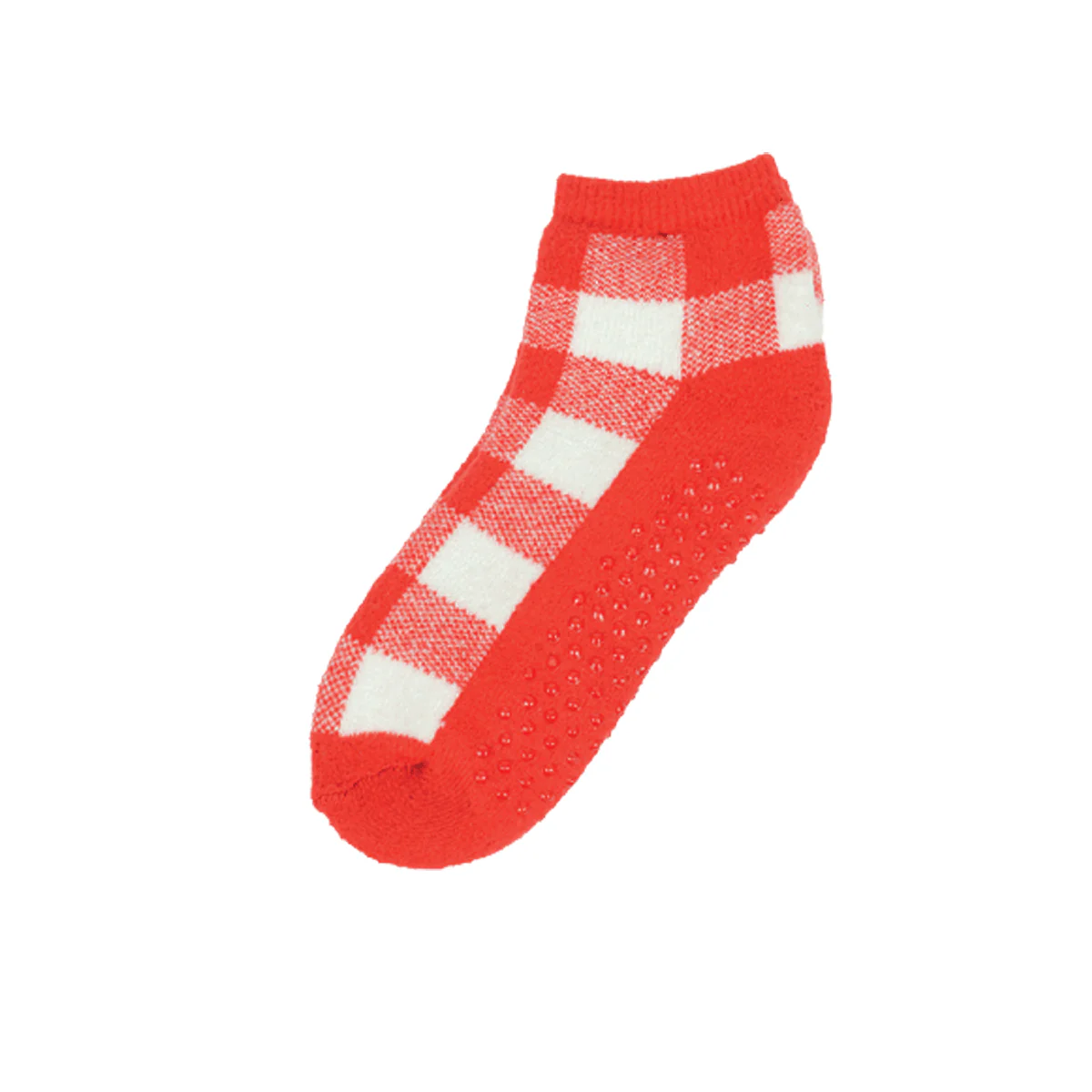 Very Soft Plaid Socks With Grippers