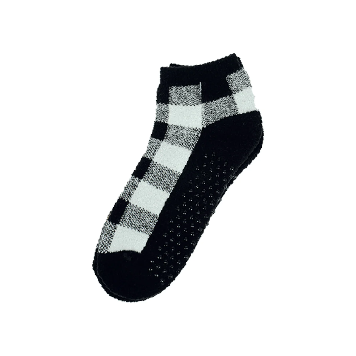 Very Soft Plaid Socks With Grippers - Image 3