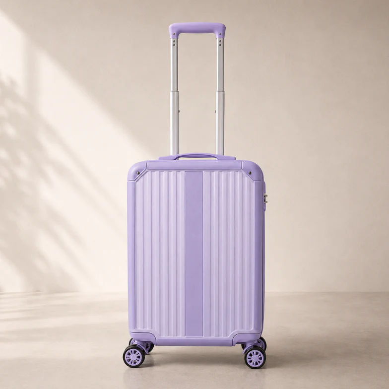 Voyagequest - Abs Luggage With 4 Wheels And 2 Handles blue