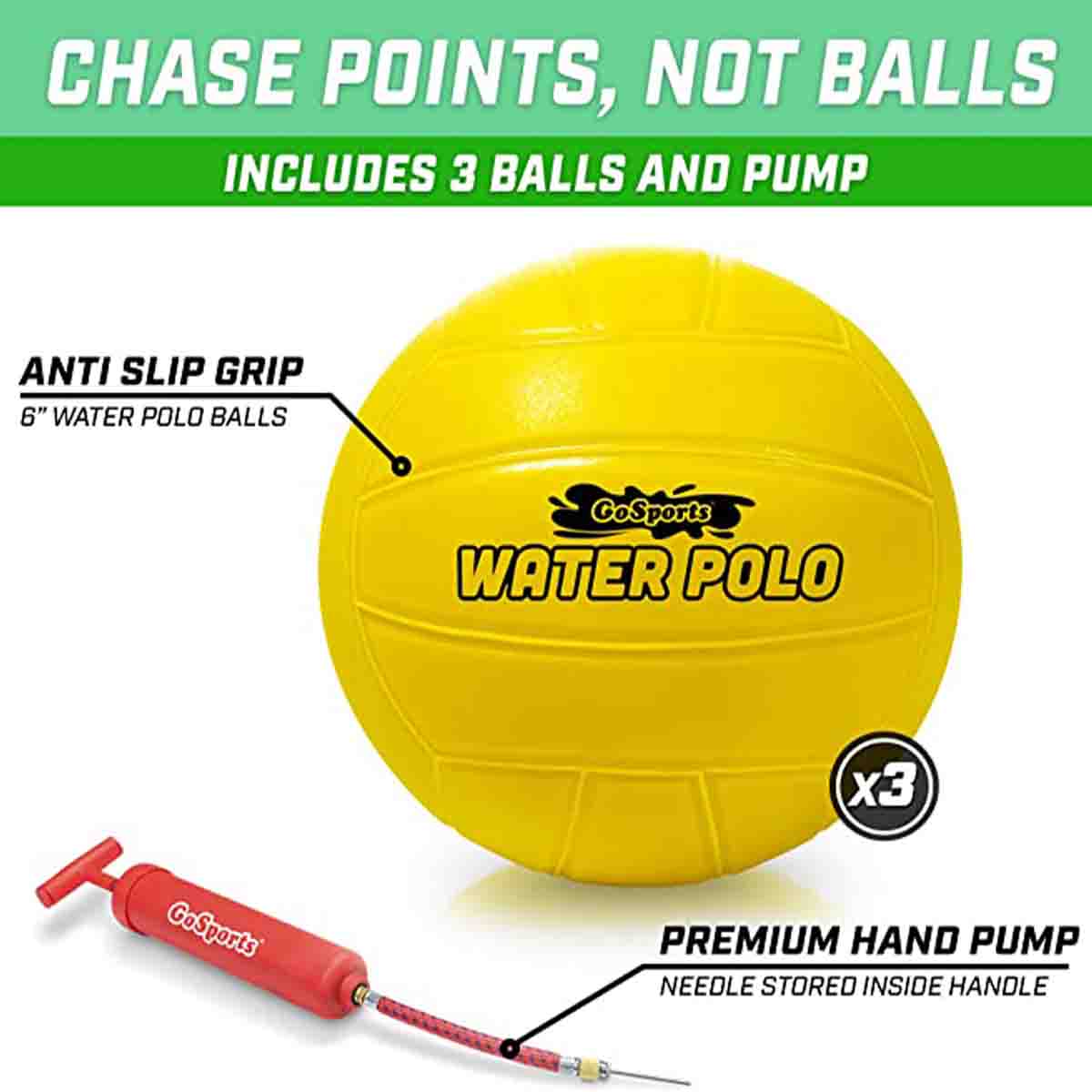 Water Polo Goal With Three Balls And Pum - Image 2