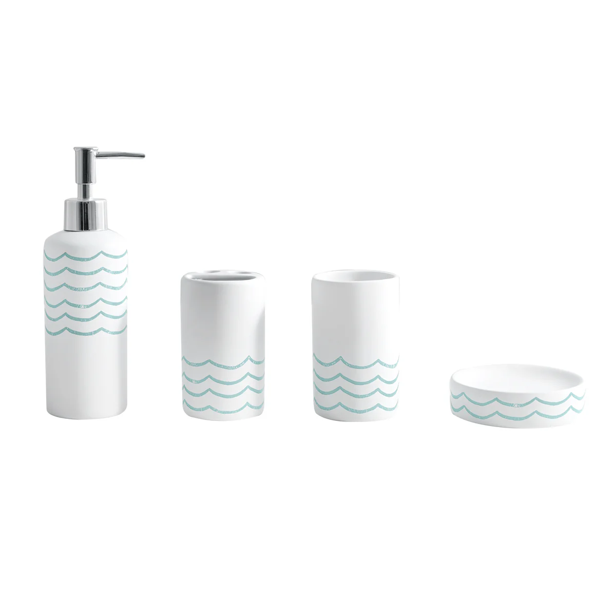 Wave 4 Pcs Ceramic Bath Sets - Image 2