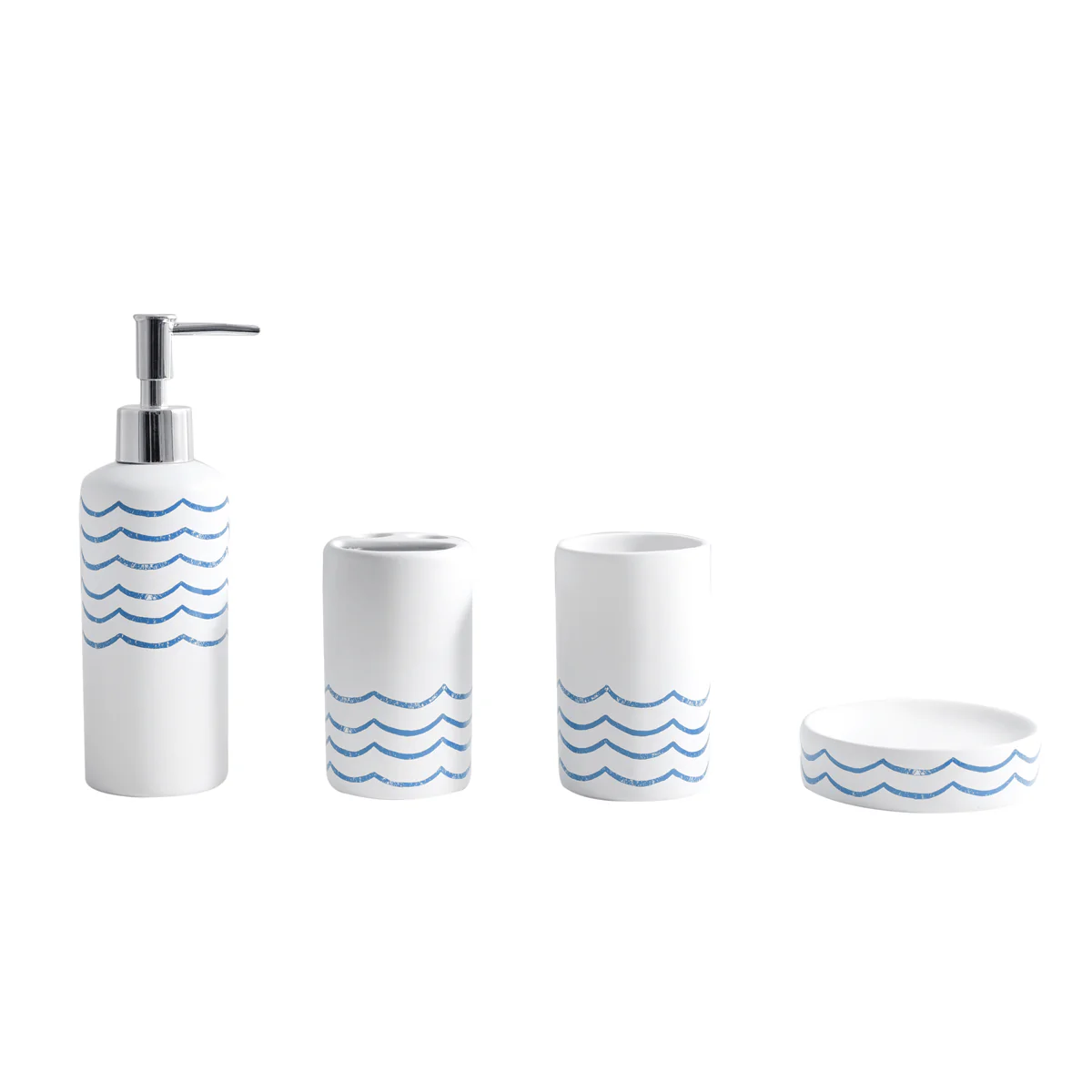 Wave 4 Pcs Ceramic Bath Sets - Image 4