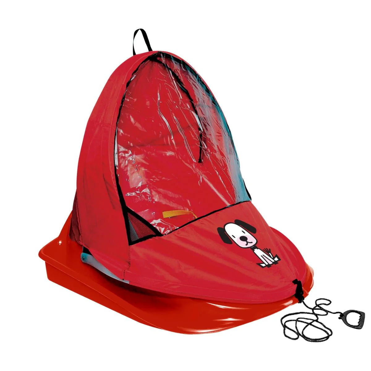 Weather Shield Puppy Snow Sled with Protective Cover - Image 2
